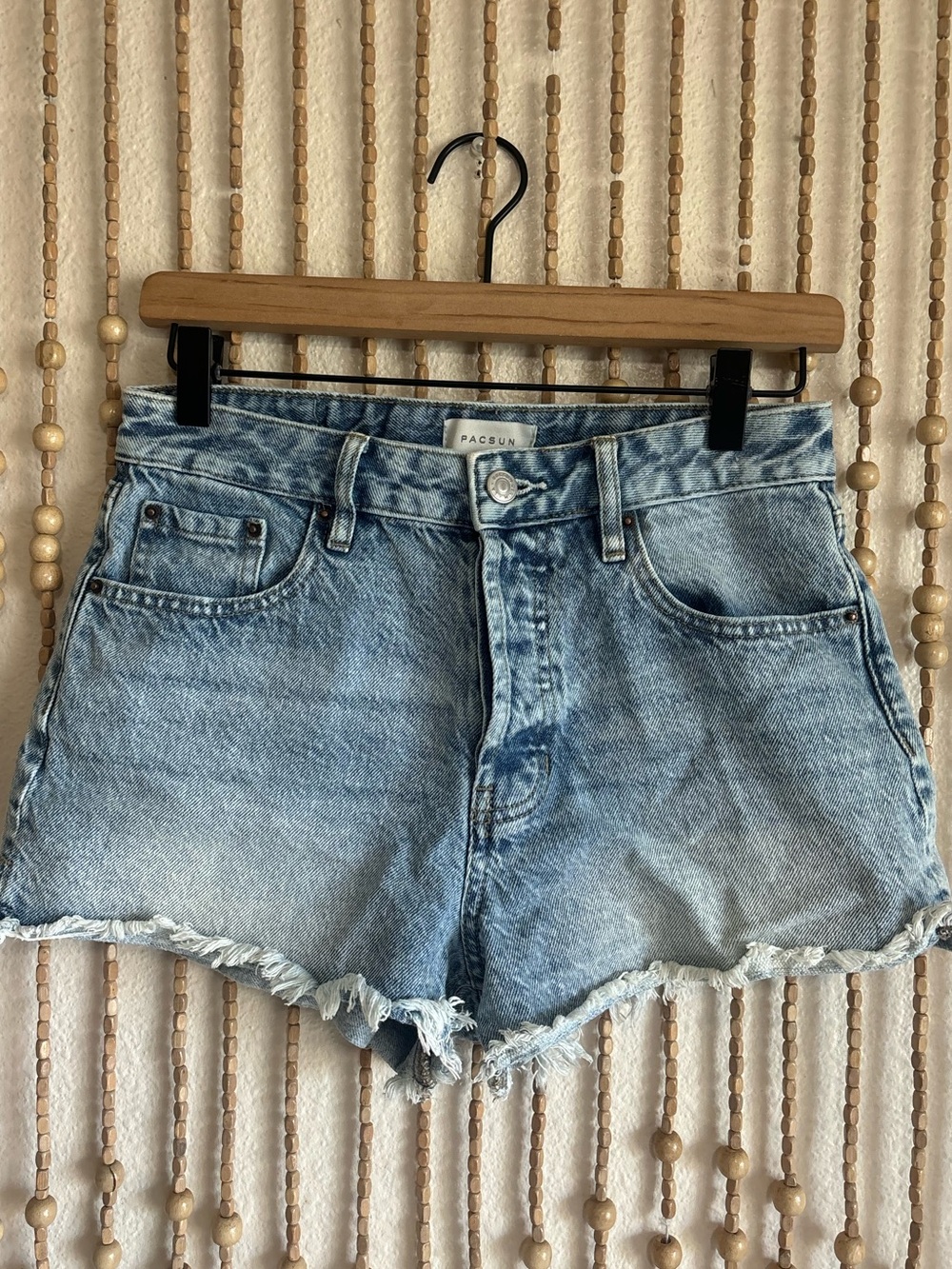 Pacsun Light Wash High Rise Festival Summer Denim Jean Shorts